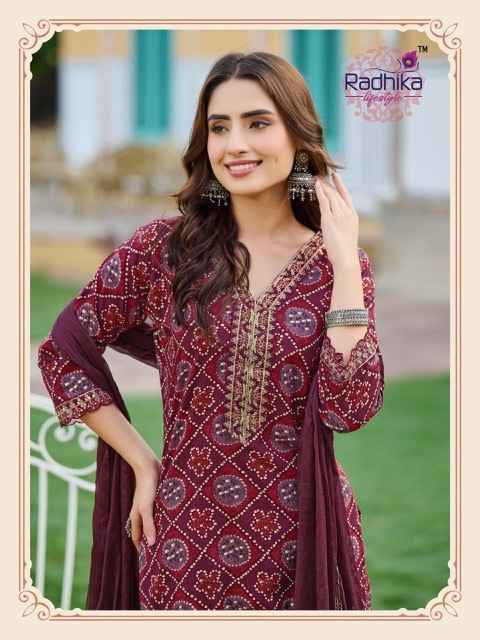 Radhika Lifestyle Rivazo Vol 3 Reyon Kurti Combo 6 pcs Catalogue