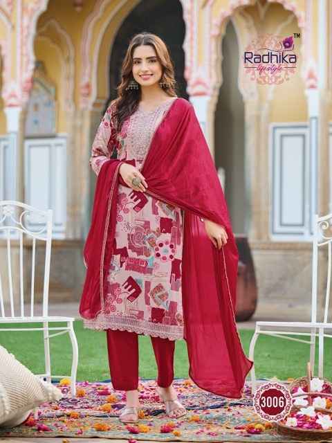 Radhika Lifestyle Rivazo Vol 3 Reyon Kurti Combo 6 pcs Catalogue