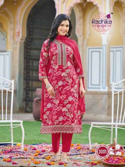 Radhika Lifestyle Rivazo Vol 3 Reyon Kurti Combo 6 pcs Catalogue