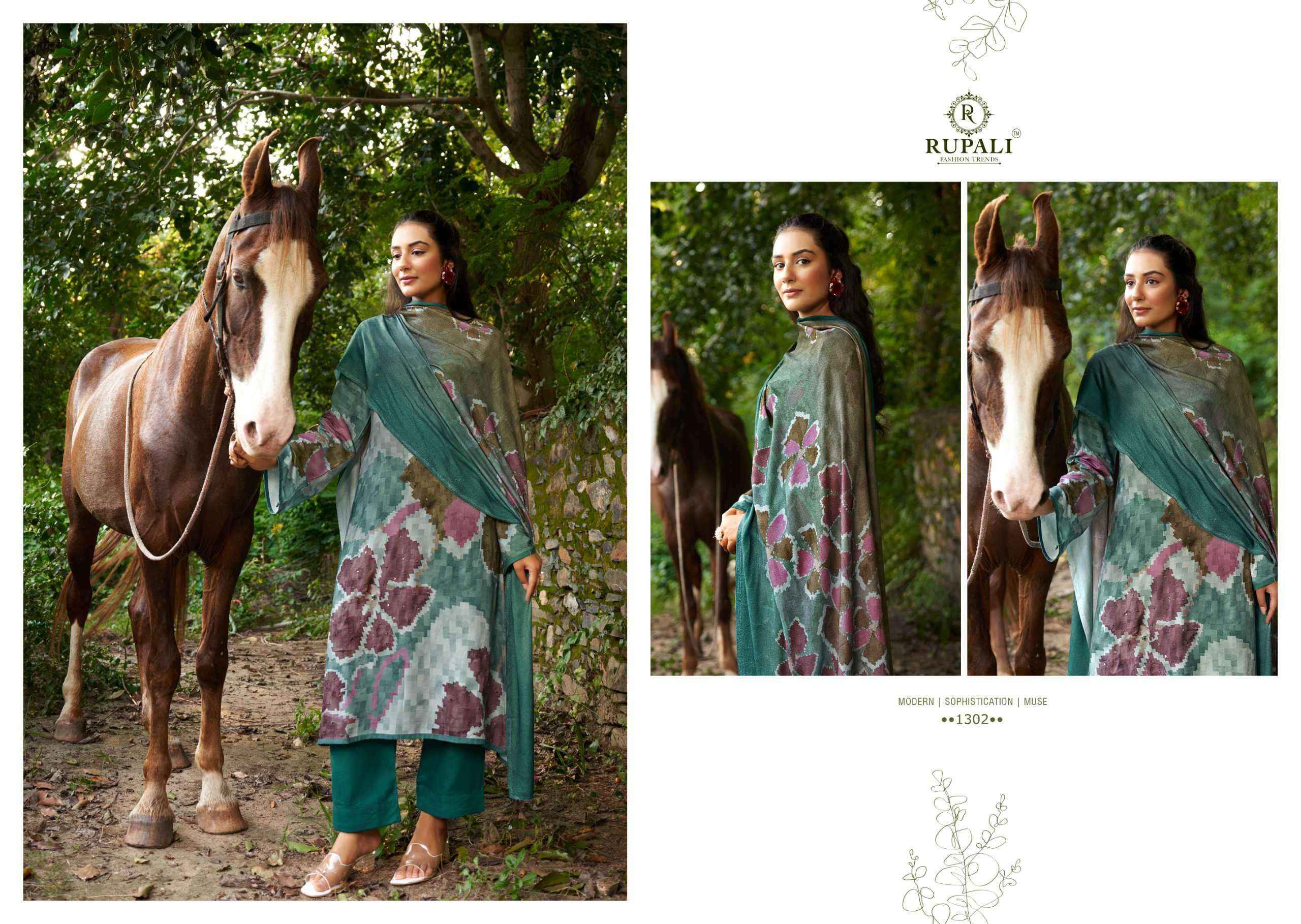 Rupali Fashion Polki Fancy Winter Collection Pashmina Suit wholesale price (4 pcs catalog )