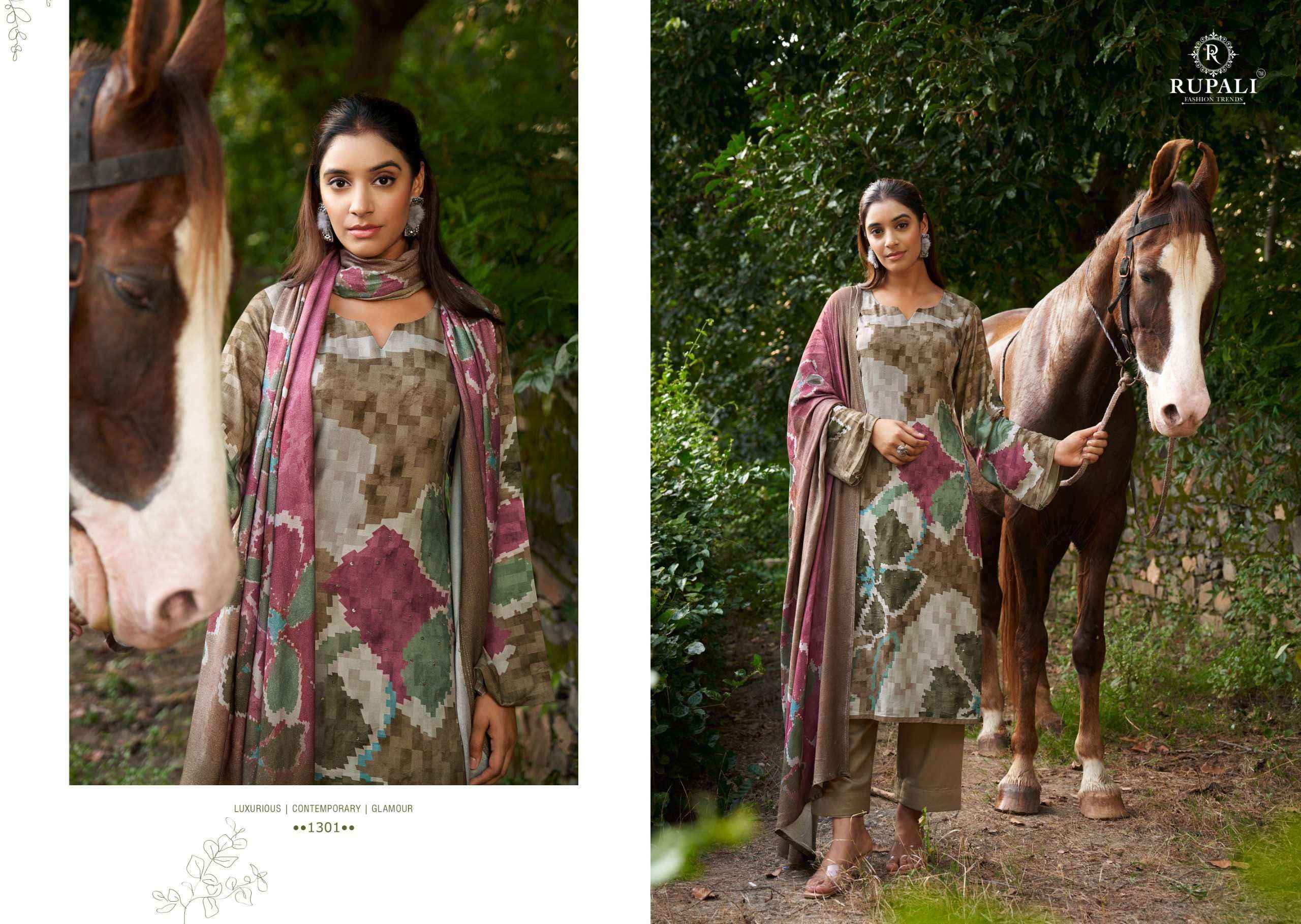 Rupali Fashion Polki Fancy Winter Collection Pashmina Suit wholesale price (4 pcs catalog )