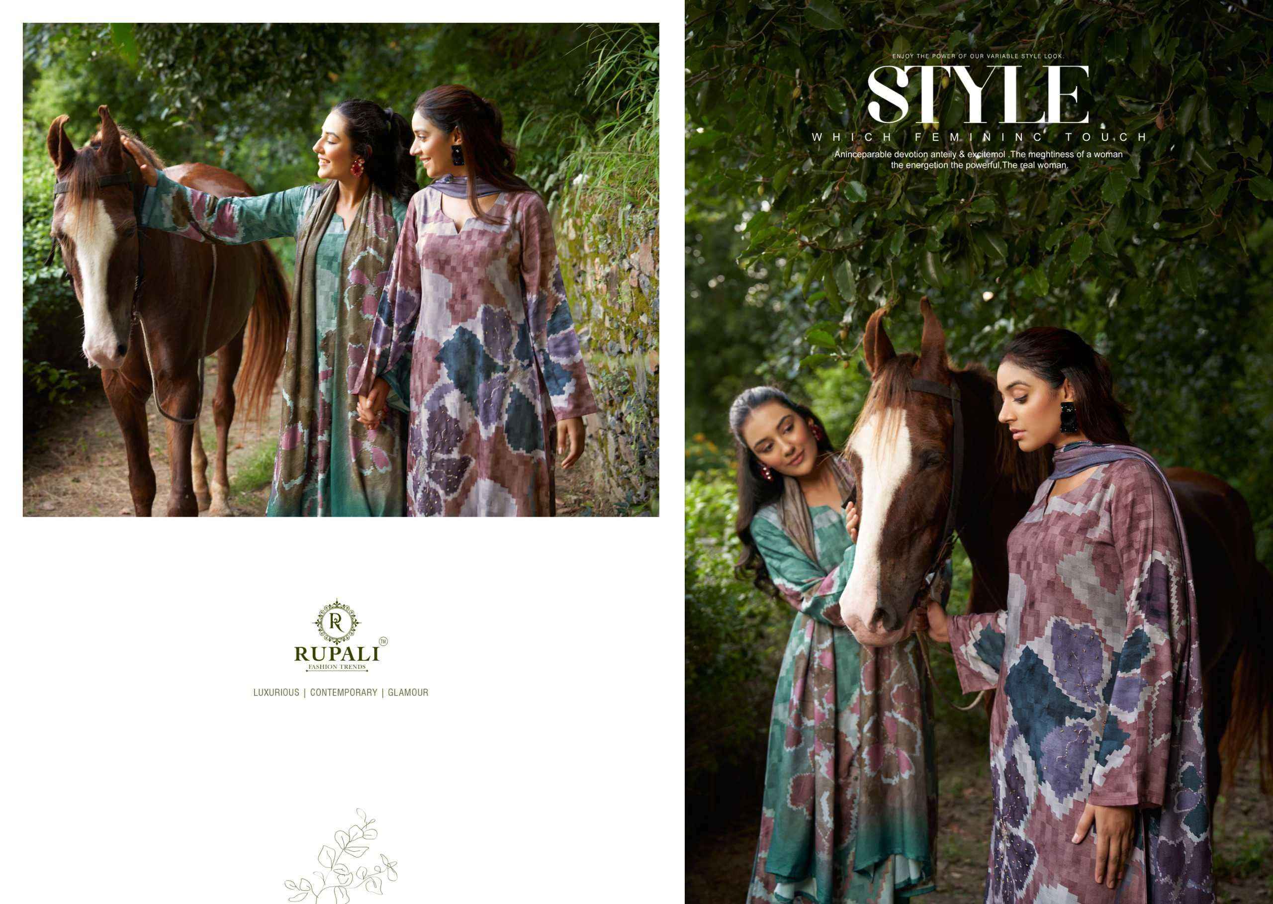 Rupali Fashion Polki Fancy Winter Collection Pashmina Suit wholesale price (4 pcs catalog )