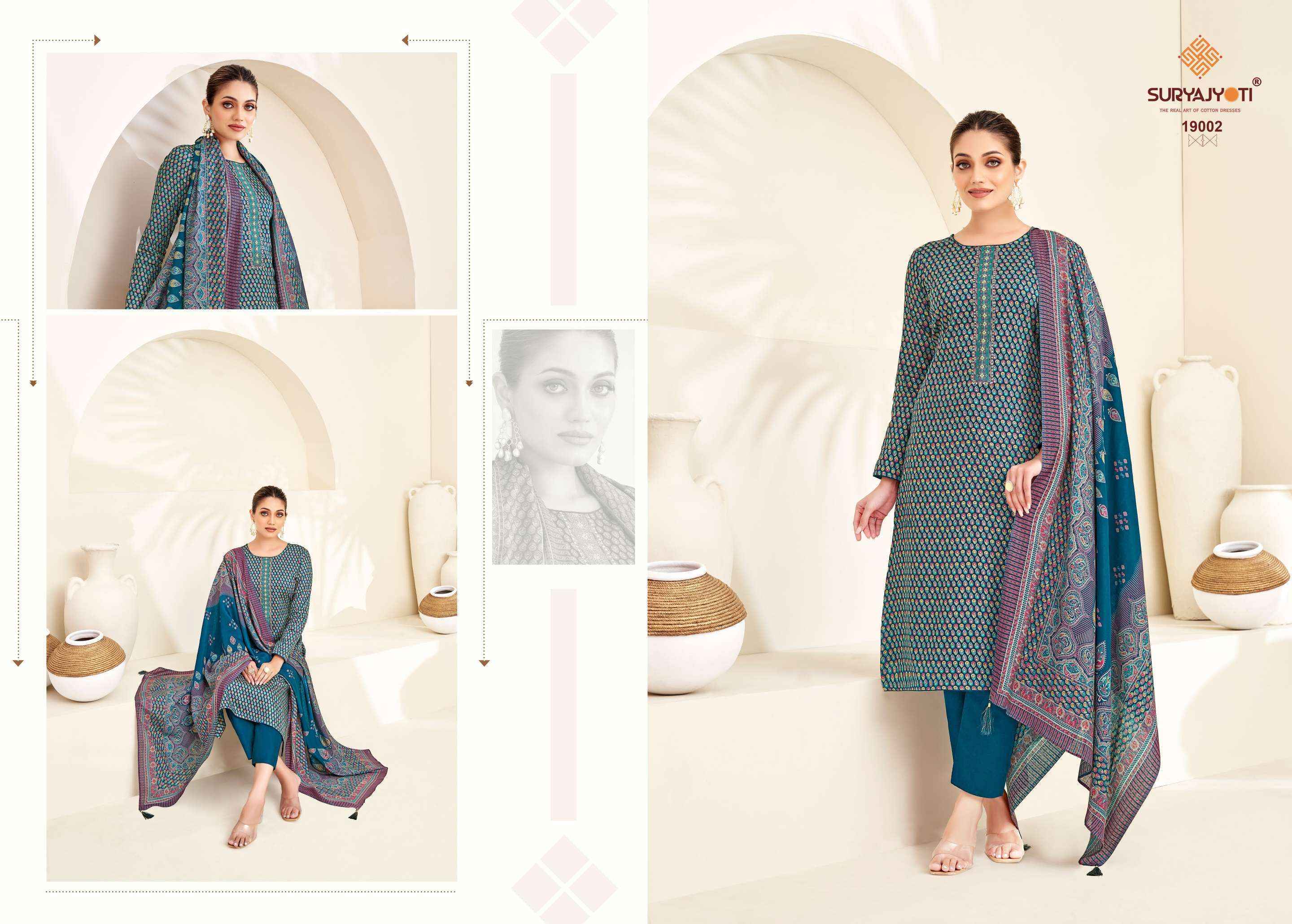 Suryajyoti Kalki Vol 19 Jam Satin Dress Material 8 Pc Catalouge