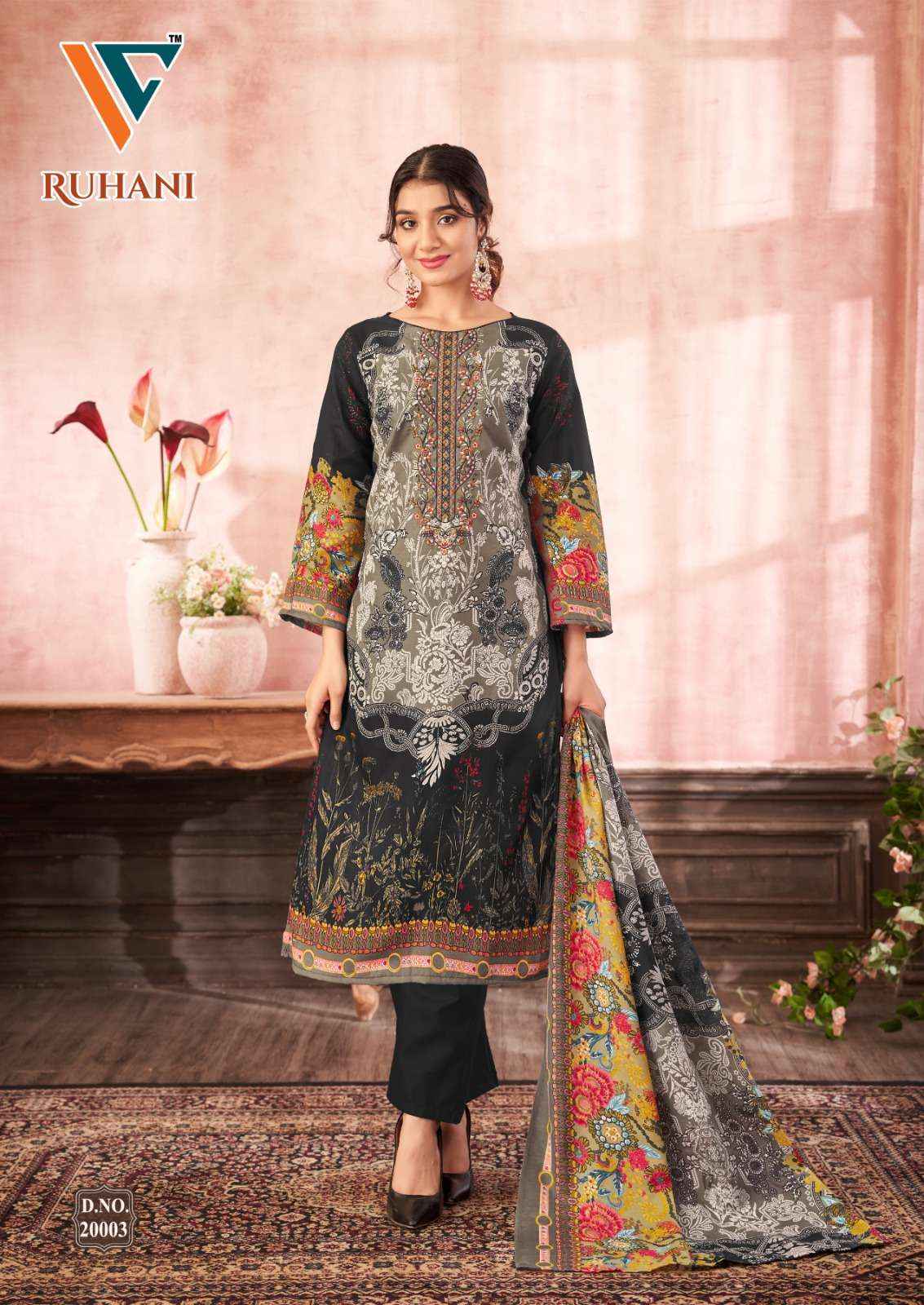 VANDANA‎ CREATION RUHANI‎ VOL-20 WHOLESALE COTTON DRESS MATERIAL ( 8 PCS CATALOG )