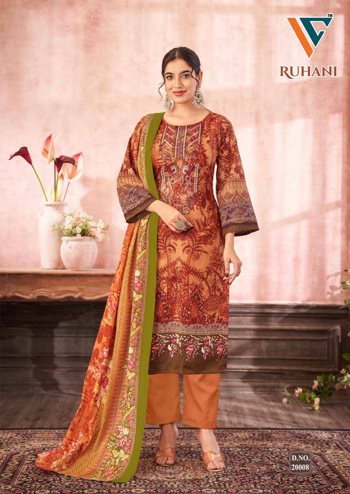 VANDANA‎ CREATION RUHANI‎ VOL-20 WHOLESALE COTTON DRESS MATERIAL ( 8 PCS CATALOG )