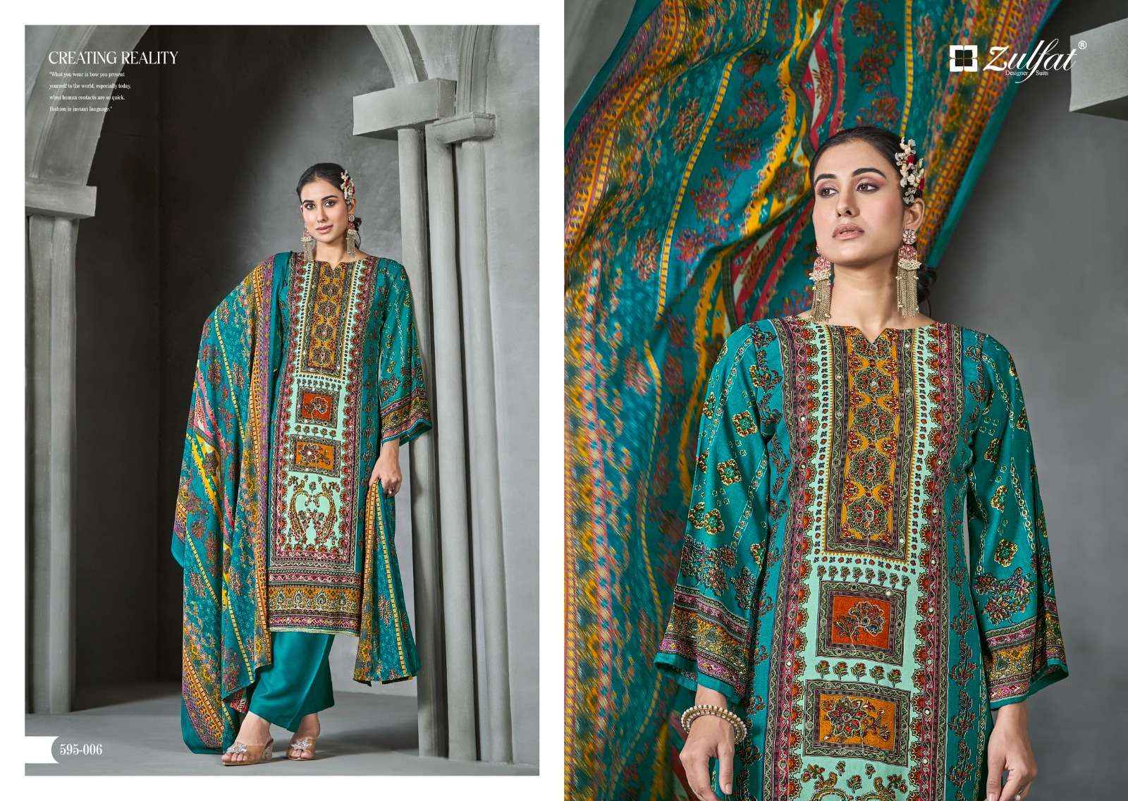 ZULFAT DESIGNER AAYAT VOL-4 WHOLESALE RAYON SALWAR KAMEEZ ( 6 PCS CATALOG )