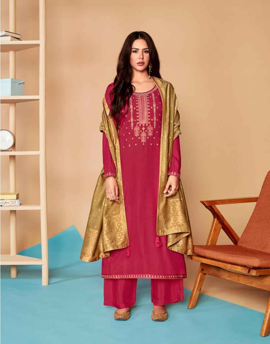 Aashirwad Mor Bagh Saaras Silk salwar kameez wholesale price ( 6 pcs catalog )