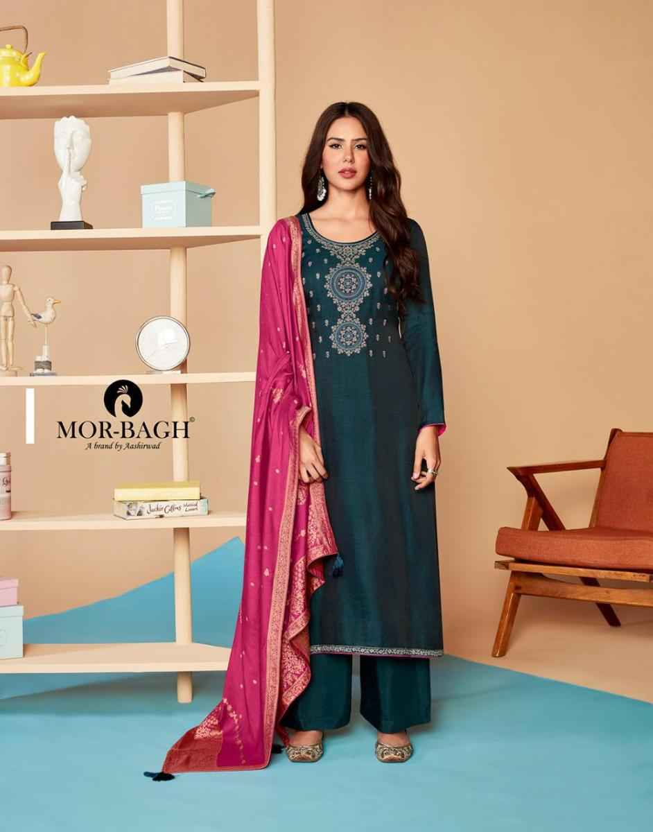Aashirwad Mor Bagh Saaras Silk salwar kameez wholesale price ( 6 pcs catalog )