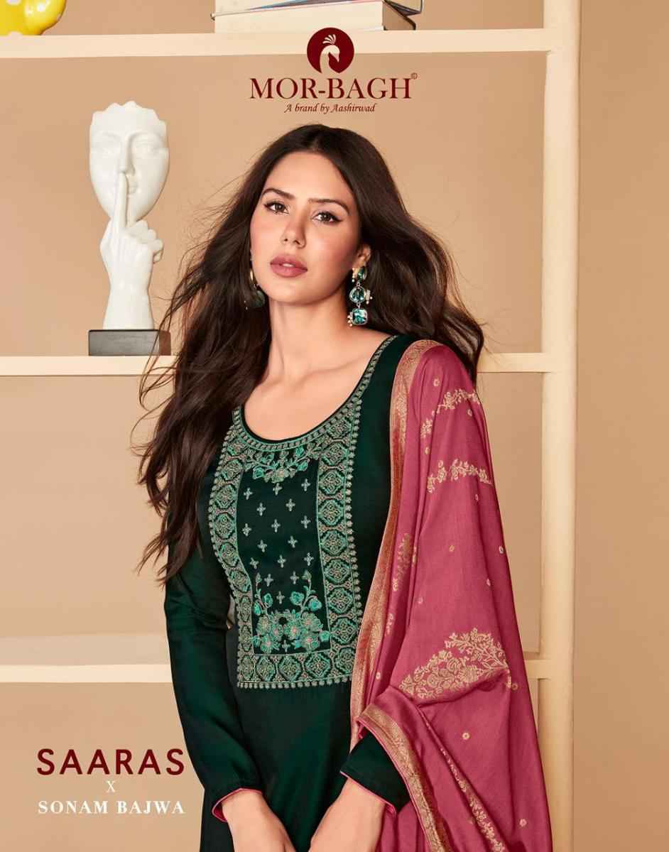 Aashirwad Mor Bagh Saaras Silk salwar kameez wholesale price ( 6 pcs catalog )
