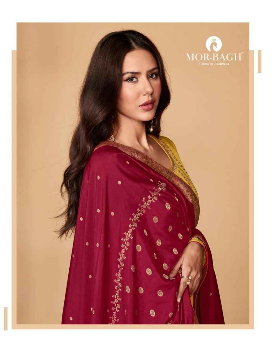Aashirwad Mor Bagh Saaras Silk salwar kameez wholesale price ( 6 pcs catalog )