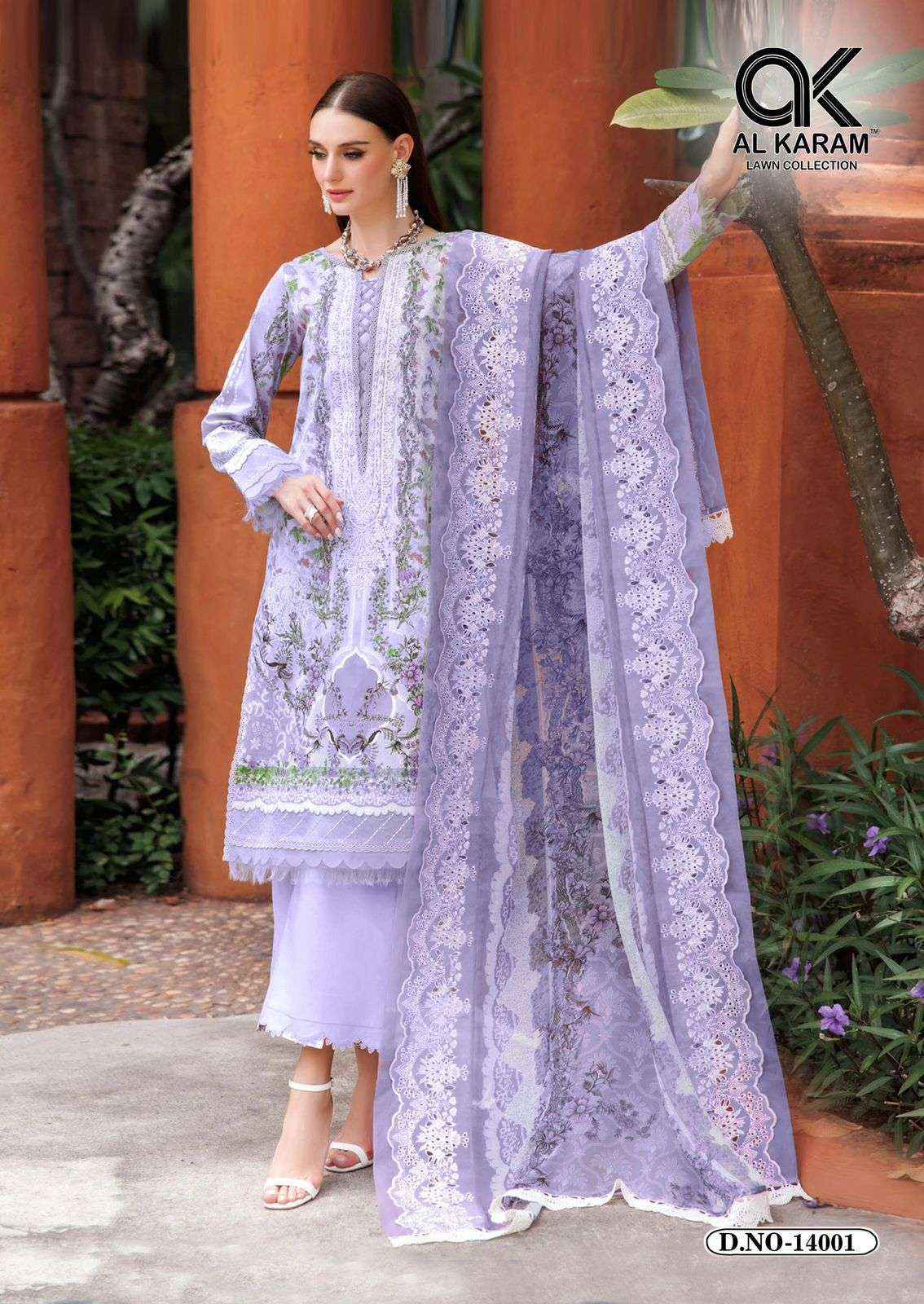 AL KARAM KESARIYA MAGIC IN PRINT VOL 14 COTTON PAKISTANI SUITS ( 6 PCS CATALOGUE )