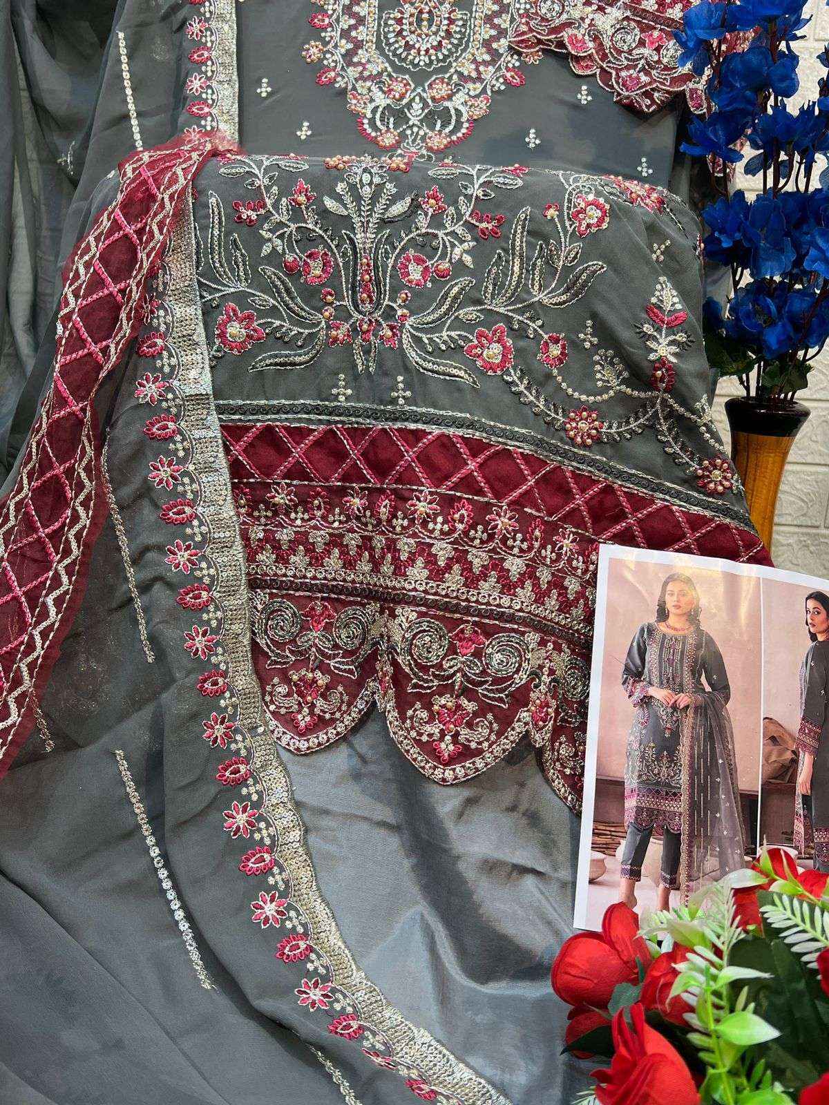 AL Khushbu Afifa Vol 2 Georgette salwar kameez wholesale price  (3 pcs catalog )