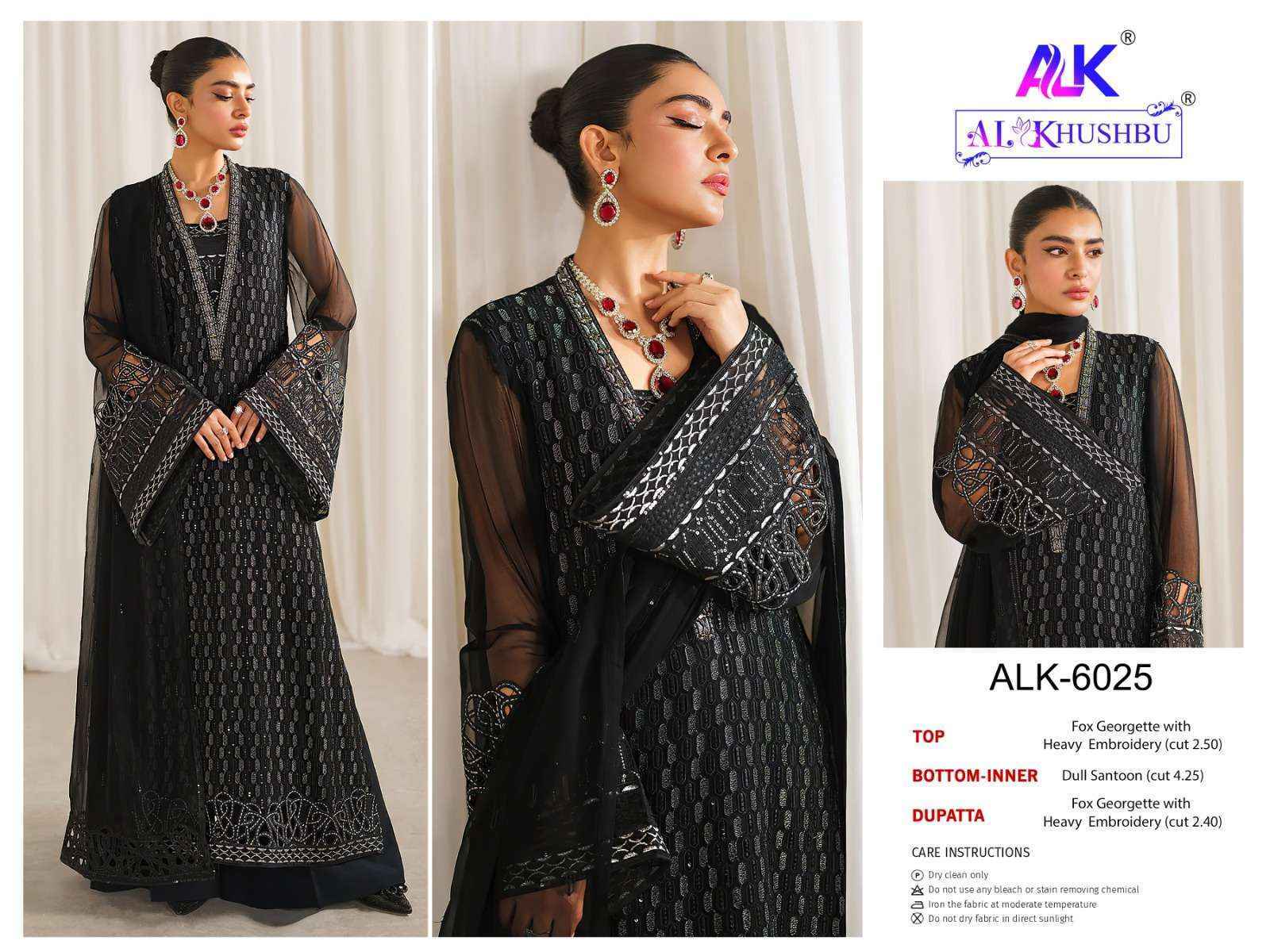 AL Khushbu DNO 6024 Georgette salwar kameez wholesale price (3 pcs catalog )