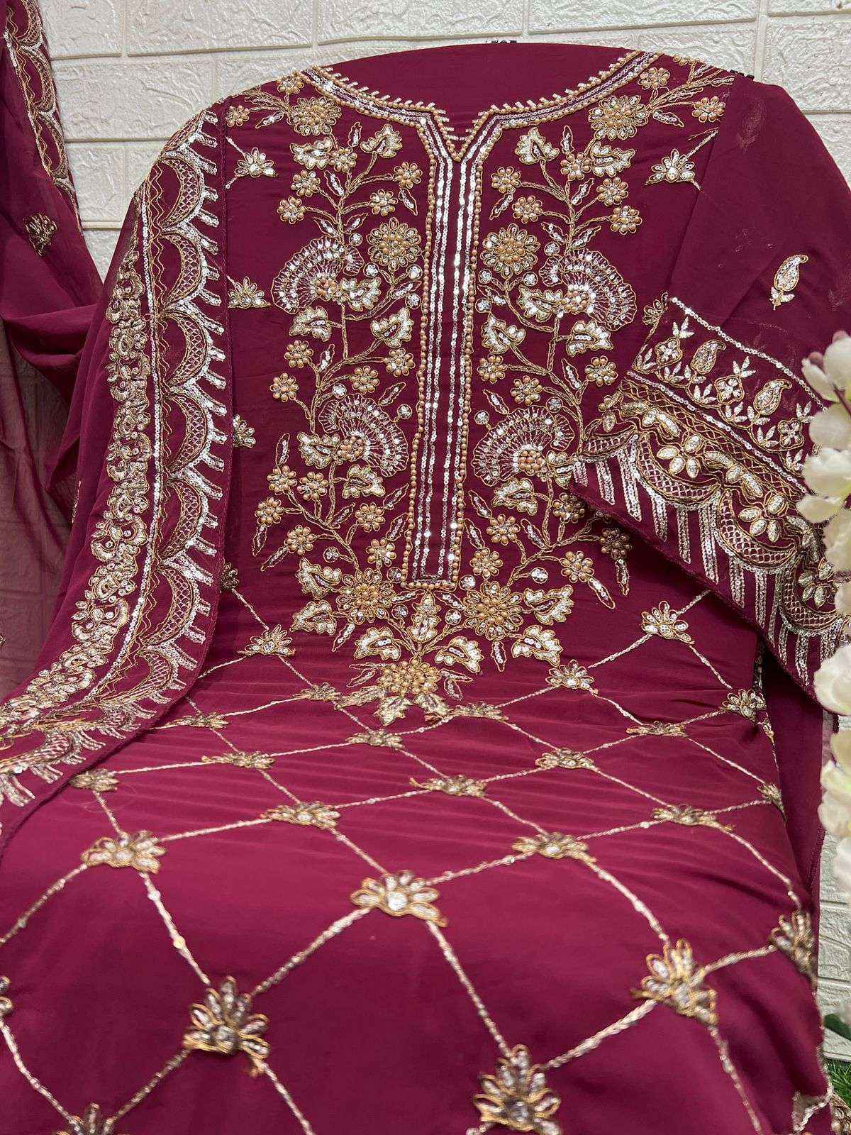 AL Khushbu DNO 6024 Georgette salwar kameez wholesale price (3 pcs catalog )