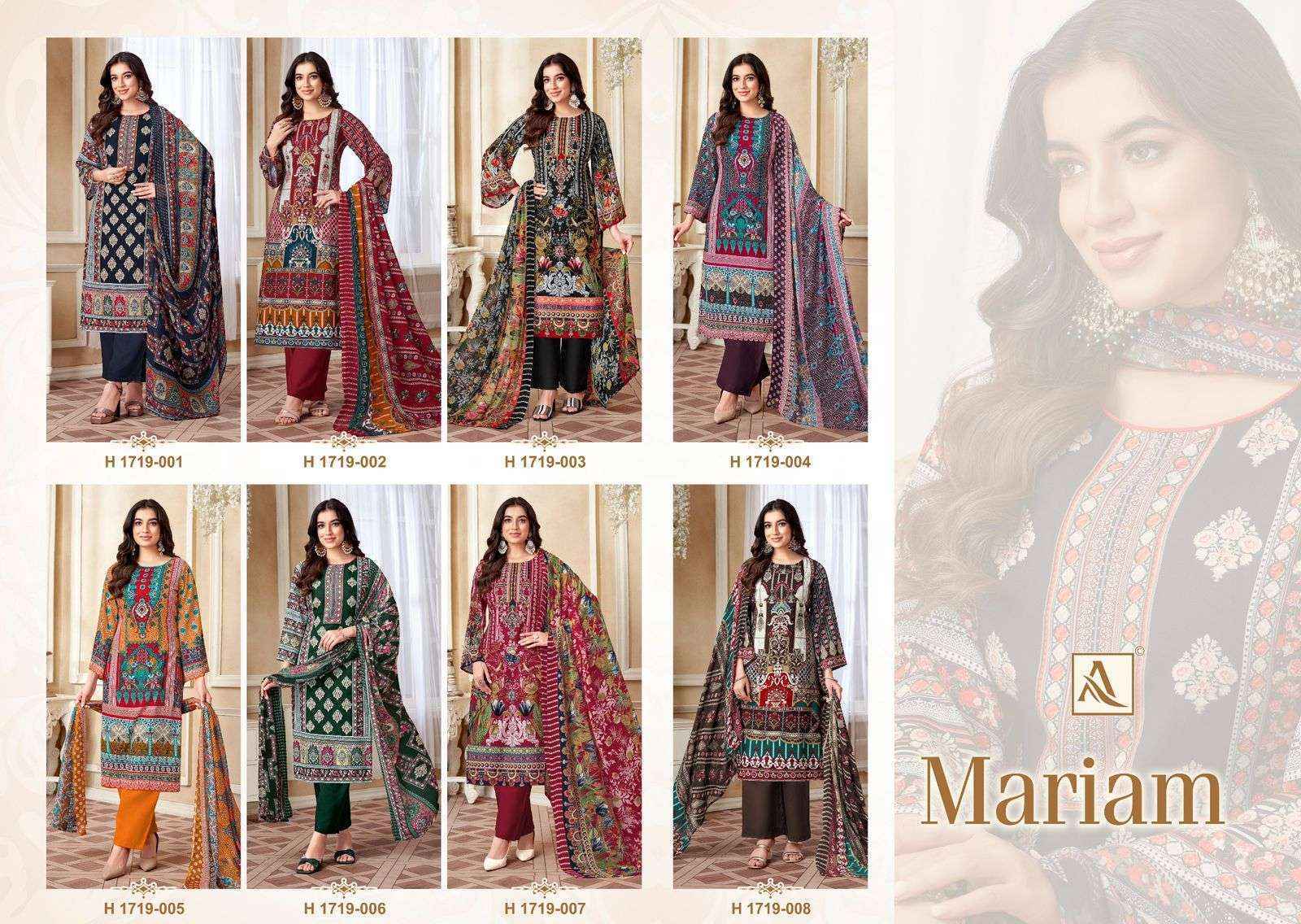 Alok Mariam Viscouse Rayon Salwar Kameez Wholesale Price ( 8 Pcs Catalog )