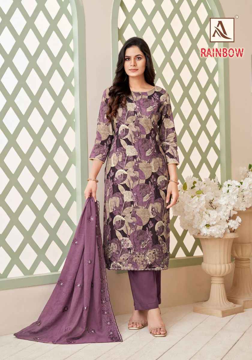 Alok Rainbow Cotton salwar kameez wholesale price ( 6 pcs catalog )