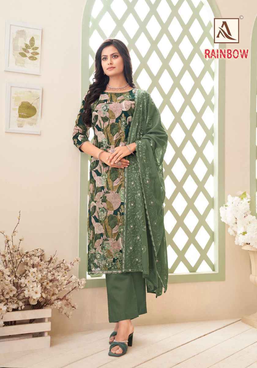 Alok Rainbow Cotton salwar kameez wholesale price ( 6 pcs catalog )