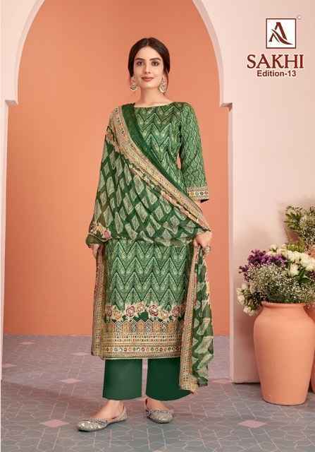 Alok Sakhi Edition 13 Jam Cotton Salwar Kameez Wholesale Price ( 6 Pcs Catalog )