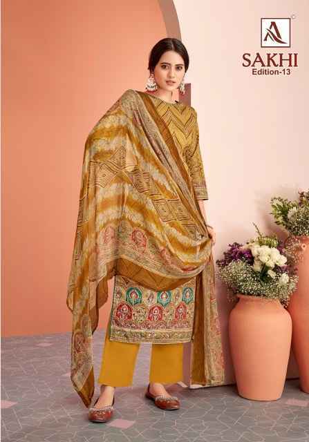 Alok Sakhi Edition 13 Jam Cotton Salwar Kameez Wholesale Price ( 6 Pcs Catalog )