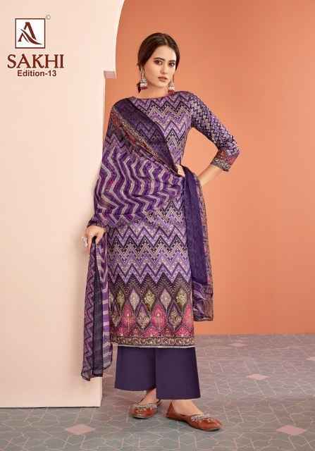 Alok Sakhi Edition 13 Jam Cotton Salwar Kameez Wholesale Price ( 6 Pcs Catalog )