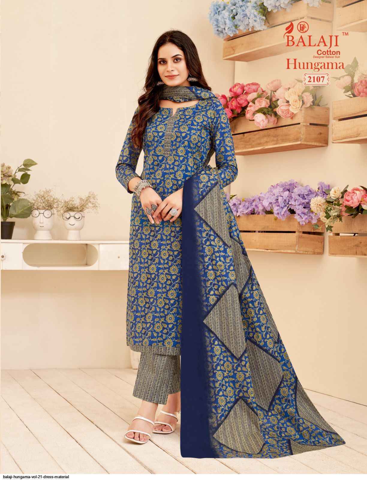 Balaji Cotton Hangama Vol 21 Wholesale Cotton Dress Material ( 12 pcs Catalogue )