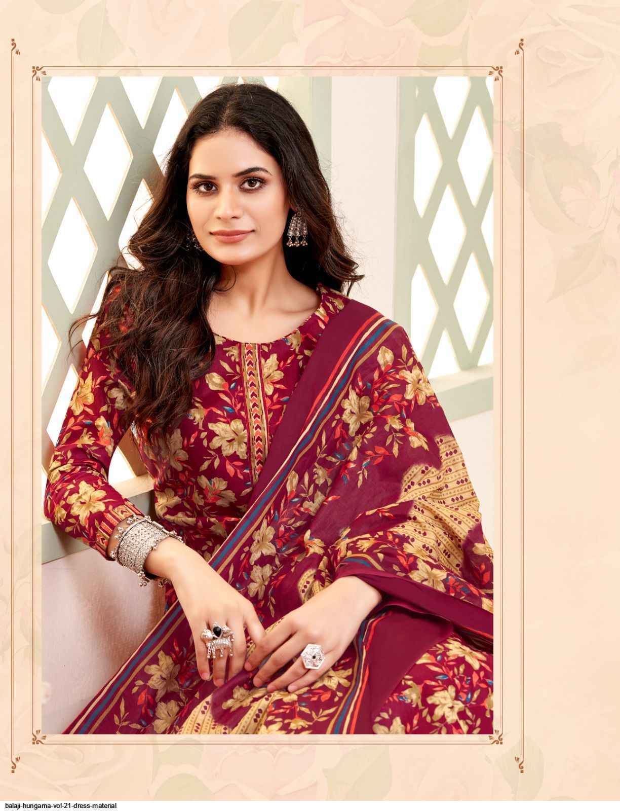 Balaji Cotton Hangama Vol 21 Wholesale Cotton Dress Material ( 12 pcs Catalogue )