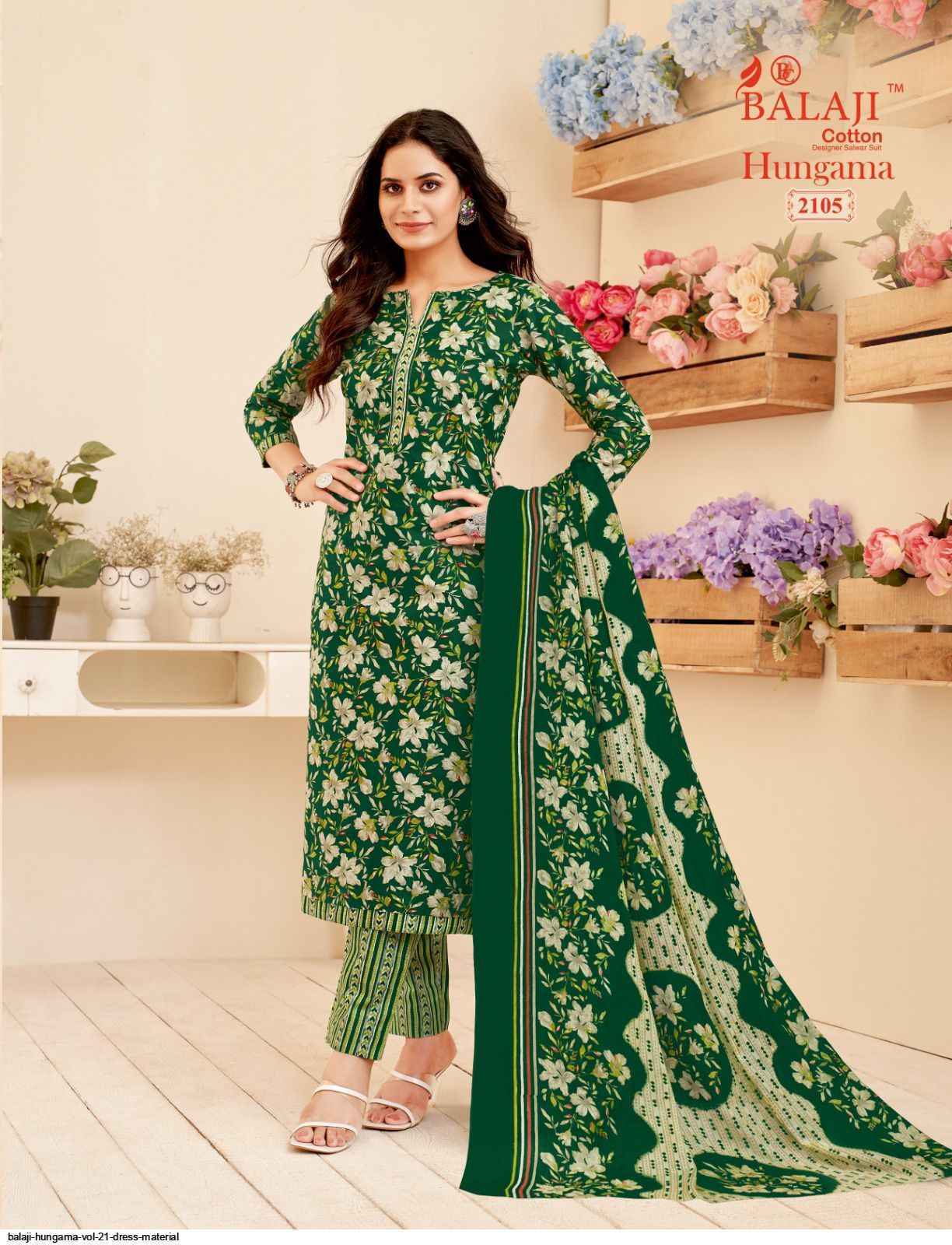 Balaji Cotton Hangama Vol 21 Wholesale Cotton Dress Material ( 12 pcs Catalogue )