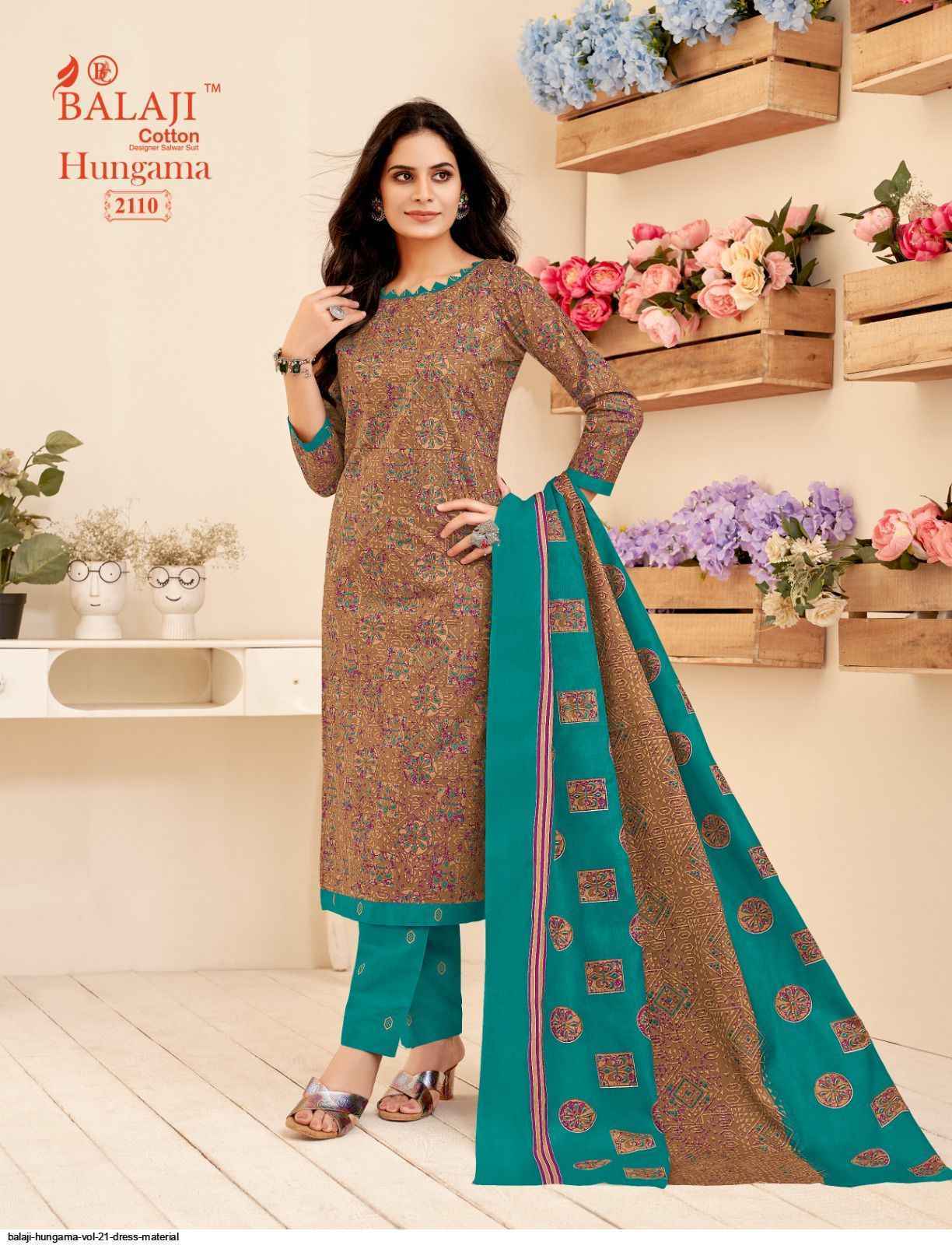 Balaji Cotton Hangama Vol 21 Wholesale Cotton Dress Material ( 12 pcs Catalogue )