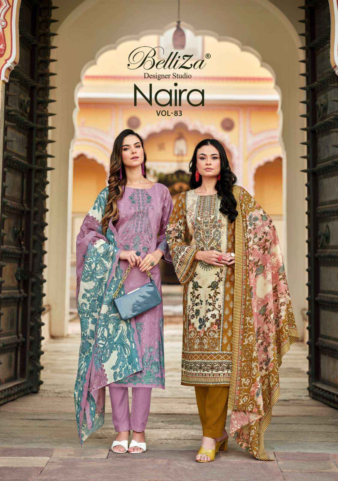 Belliza Naira Vol 83 Cotton Salwar Kameez At Wholesale Price ( 8 pcs Catalog )