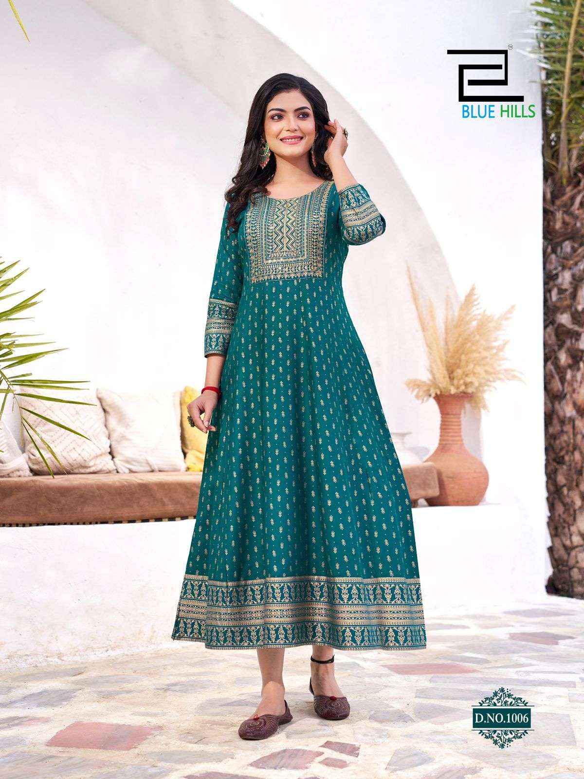 Blue Hills Yashika Anarkali Kurti Gown Suits Wholesale Price ( 10 Pcs Catalogue )