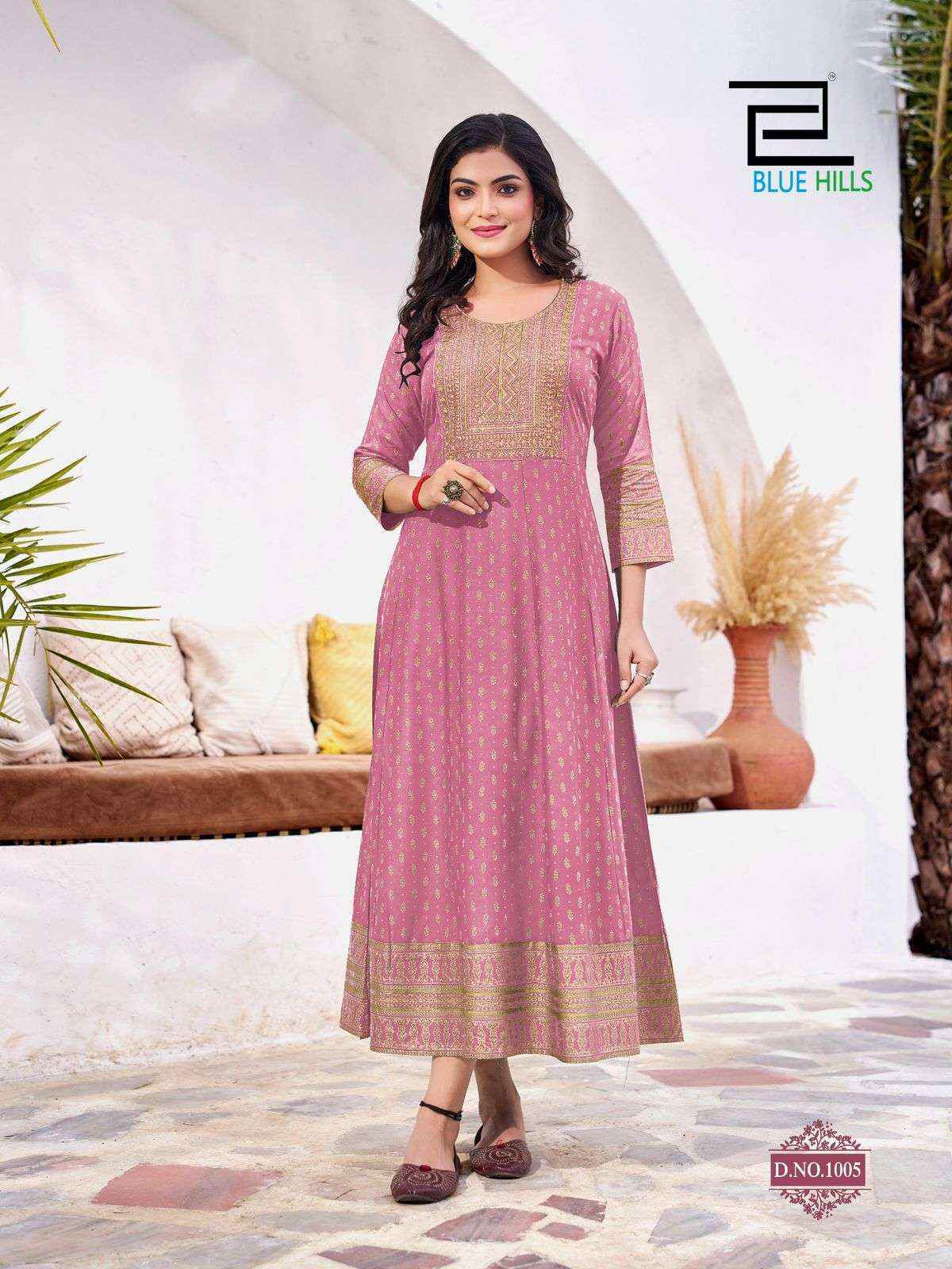 Blue Hills Yashika Anarkali Kurti Gown Suits Wholesale Price ( 10 Pcs Catalogue )