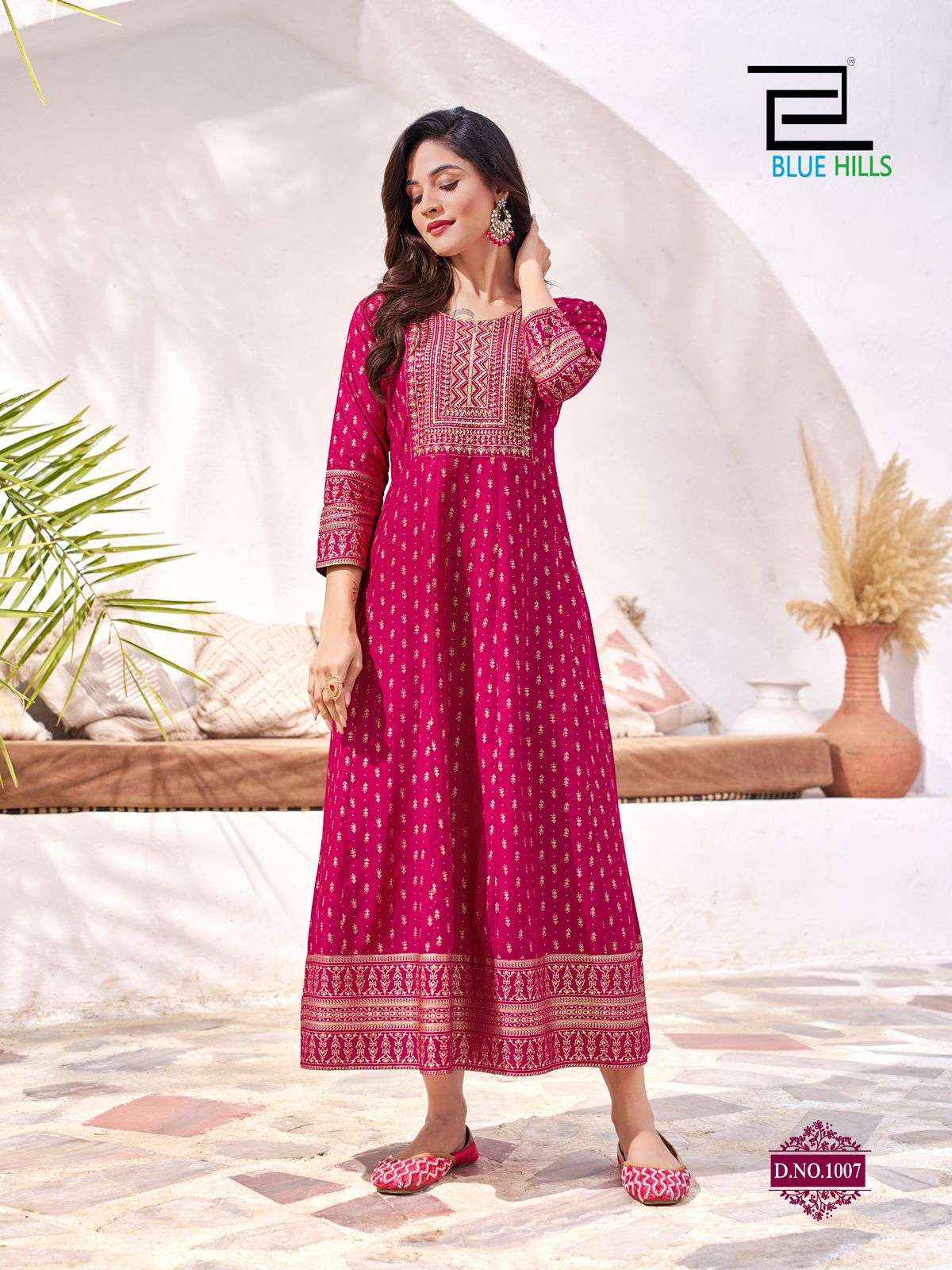 Blue Hills Yashika Anarkali Kurti Gown Suits Wholesale Price ( 10 Pcs Catalogue )