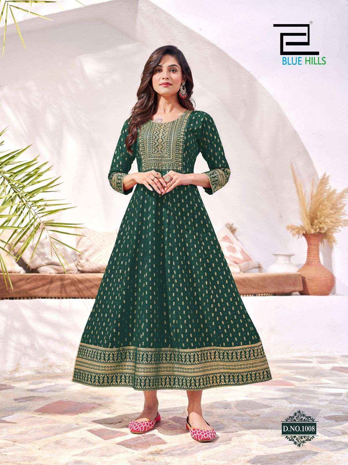 Blue Hills Yashika Anarkali Kurti Gown Suits Wholesale Price ( 10 Pcs Catalogue )