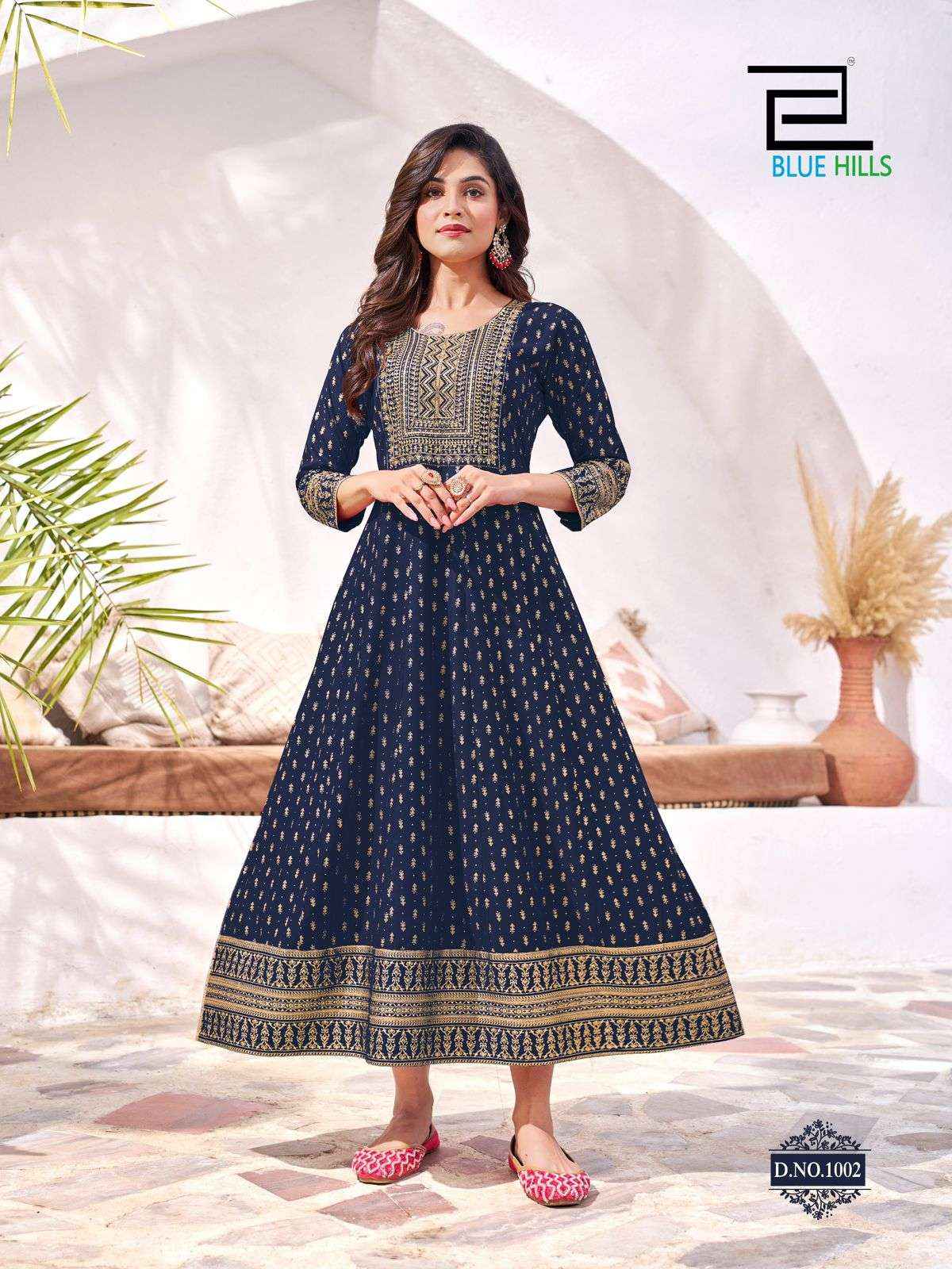 Blue Hills Yashika Anarkali Kurti Gown Suits Wholesale Price ( 10 Pcs Catalogue )