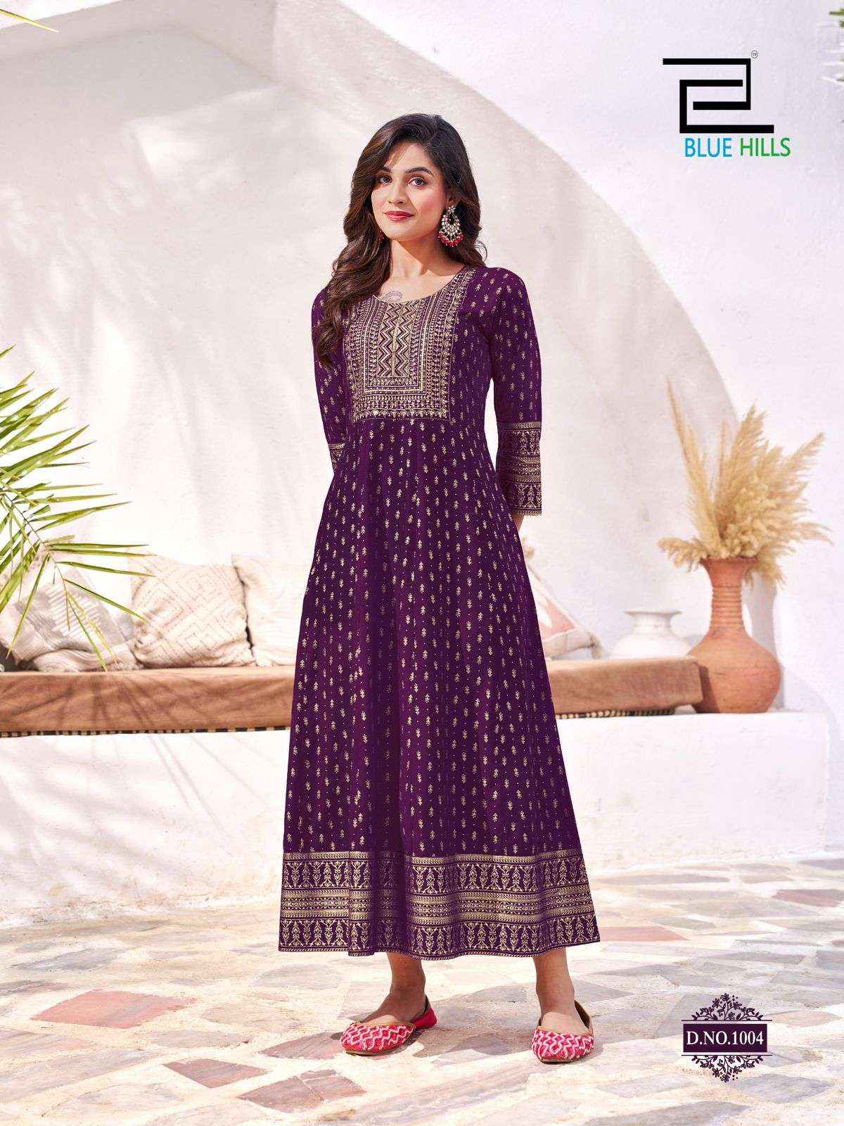 Blue Hills Yashika Anarkali Kurti Gown Suits Wholesale Price ( 10 Pcs Catalogue )