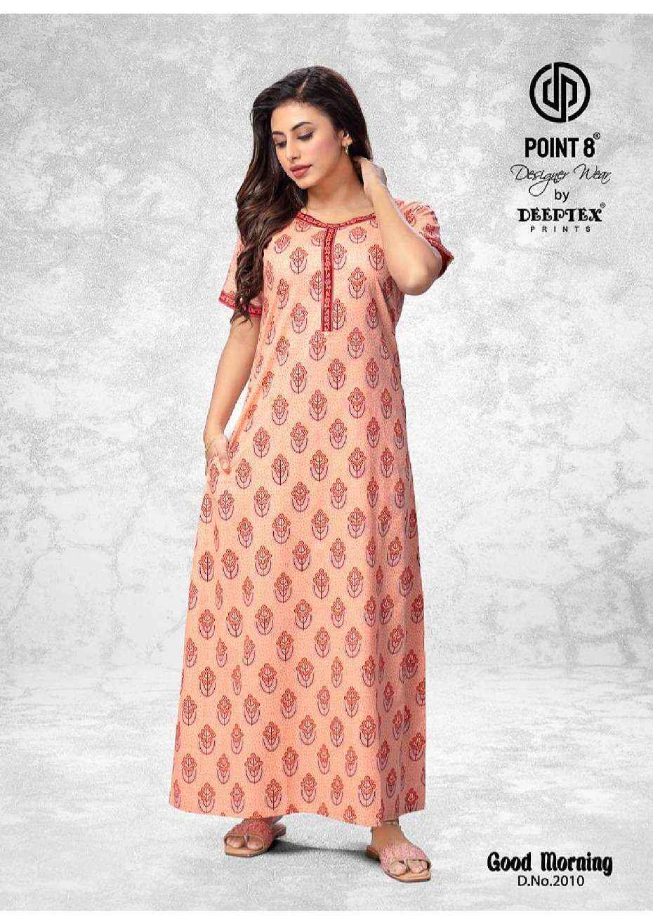 Deeptex Good Morning Vol 2 Wholesale Pure Cotton Nighty ( 10 Pcs Catalogue )