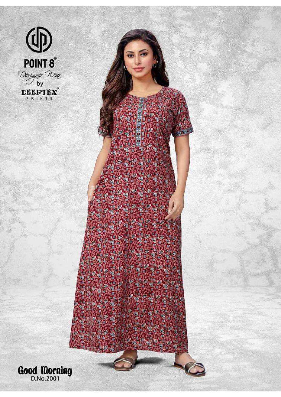 Deeptex Good Morning Vol 2 Wholesale Pure Cotton Nighty ( 10 Pcs Catalogue )