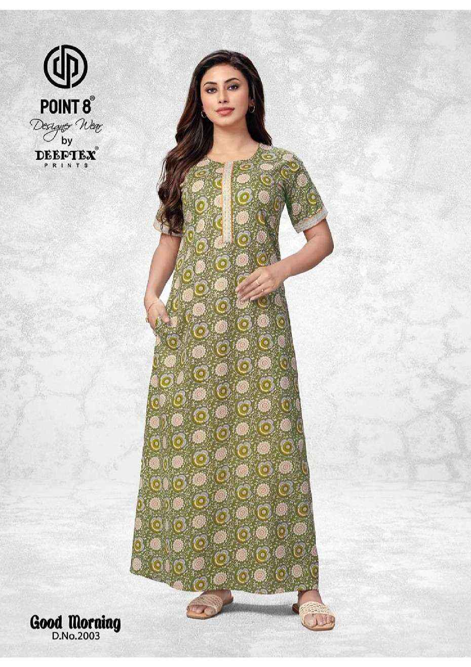 Deeptex Good Morning Vol 2 Wholesale Pure Cotton Nighty ( 10 Pcs Catalogue )