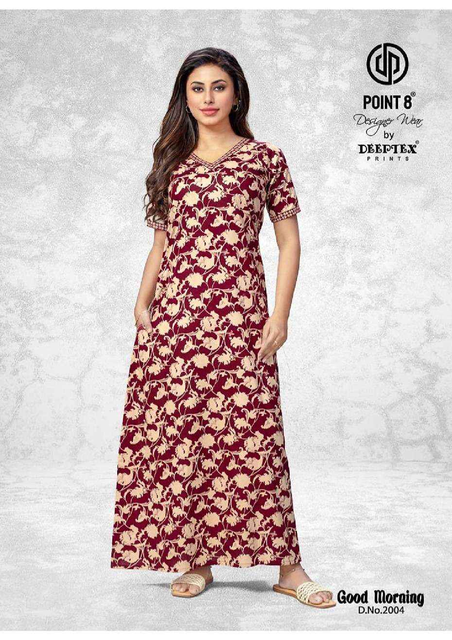 Deeptex Good Morning Vol 2 Wholesale Pure Cotton Nighty ( 10 Pcs Catalogue )