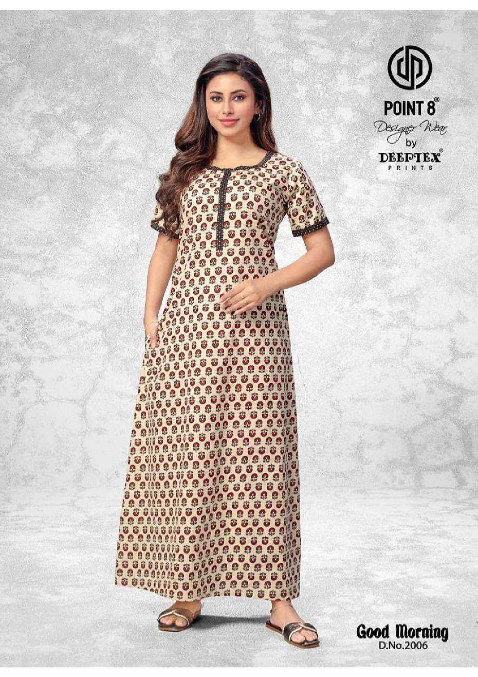 Deeptex Good Morning Vol 2 Wholesale Pure Cotton Nighty ( 10 Pcs Catalogue )