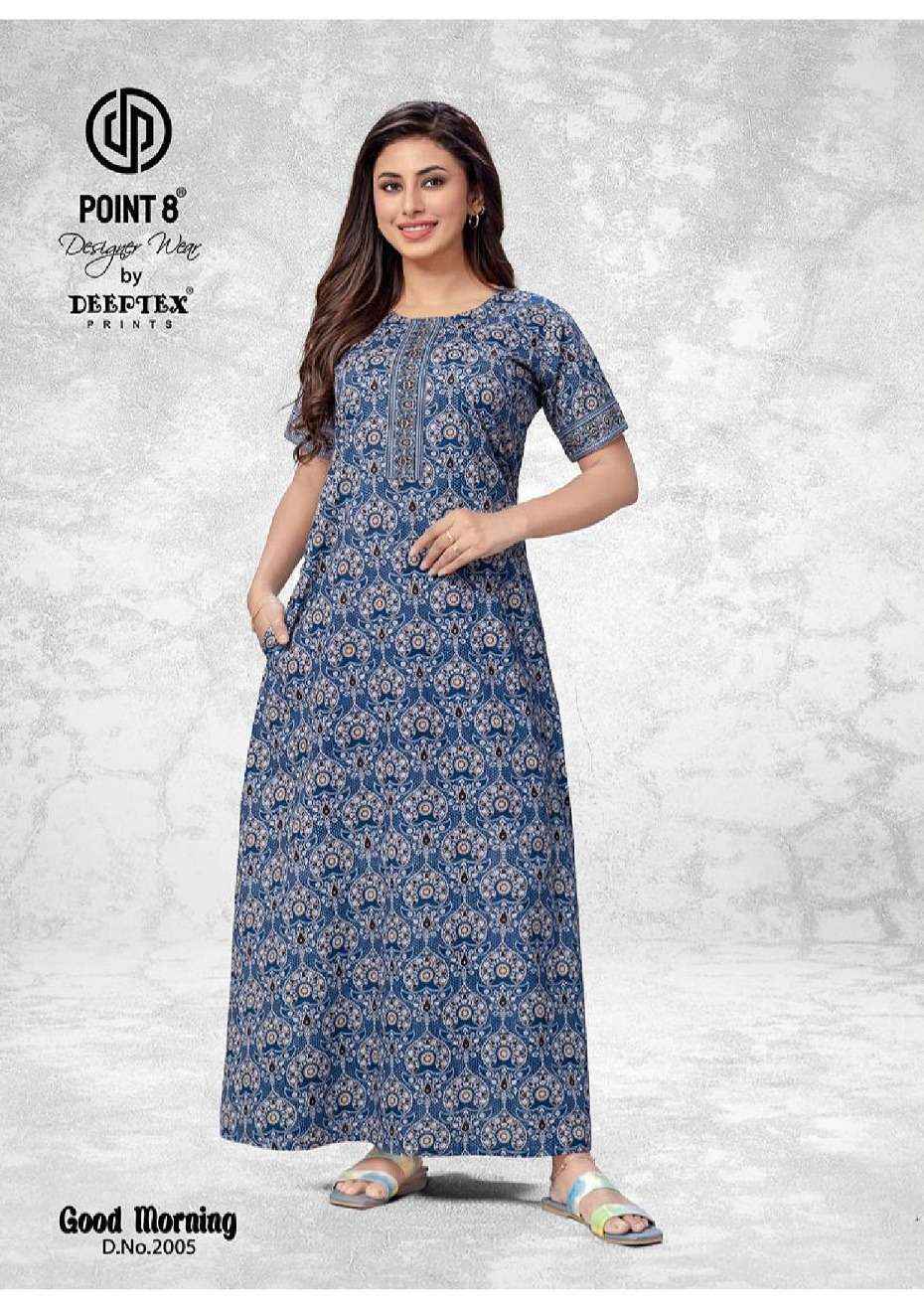 Deeptex Good Morning Vol 2 Wholesale Pure Cotton Nighty ( 10 Pcs Catalogue )