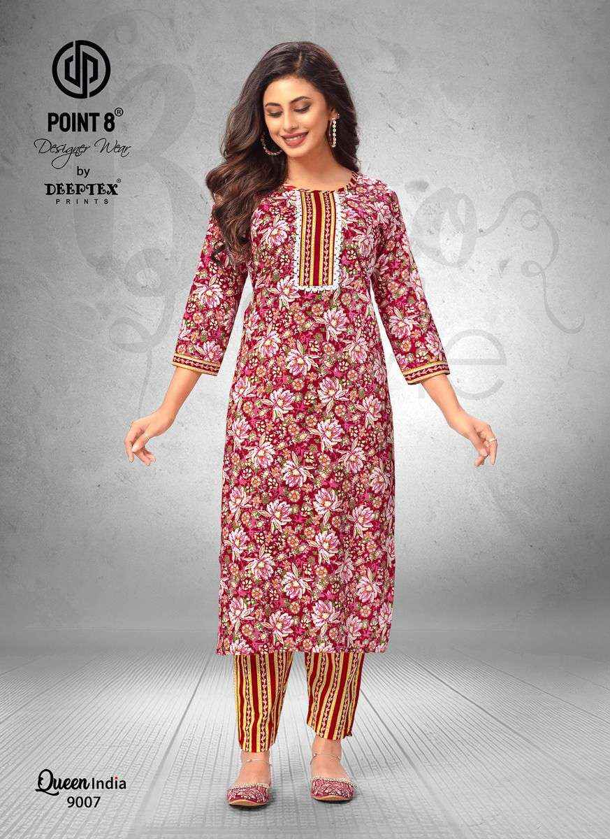 Deeptex Queen India Vol 9 Wholesale Top Bottom ( 10 Pcs Catalog )