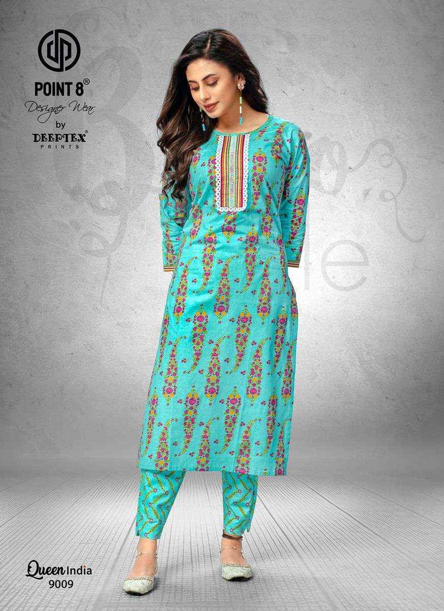 Deeptex Queen India Vol 9 Wholesale Top Bottom ( 10 Pcs Catalog )