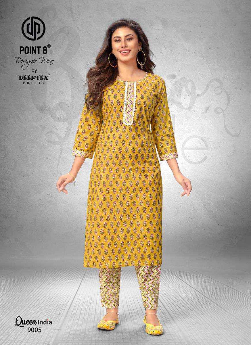 Deeptex Queen India Vol 9 Wholesale Top Bottom ( 10 Pcs Catalog )