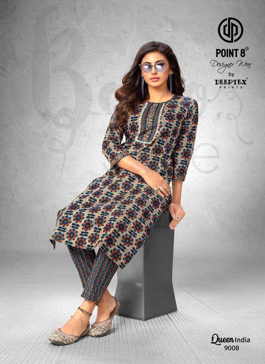 Deeptex Queen India Vol 9 Wholesale Top Bottom ( 10 Pcs Catalog )