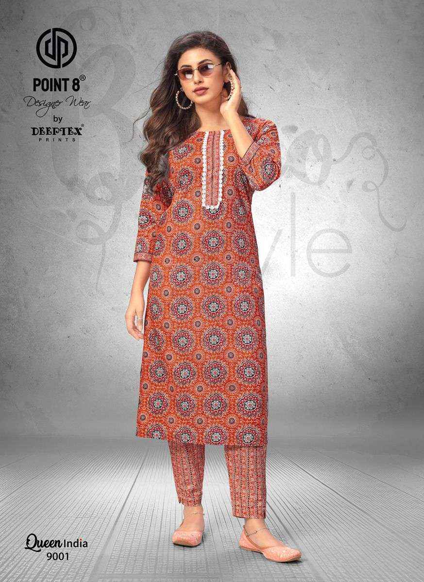 Deeptex Queen India Vol 9 Wholesale Top Bottom ( 10 Pcs Catalog )