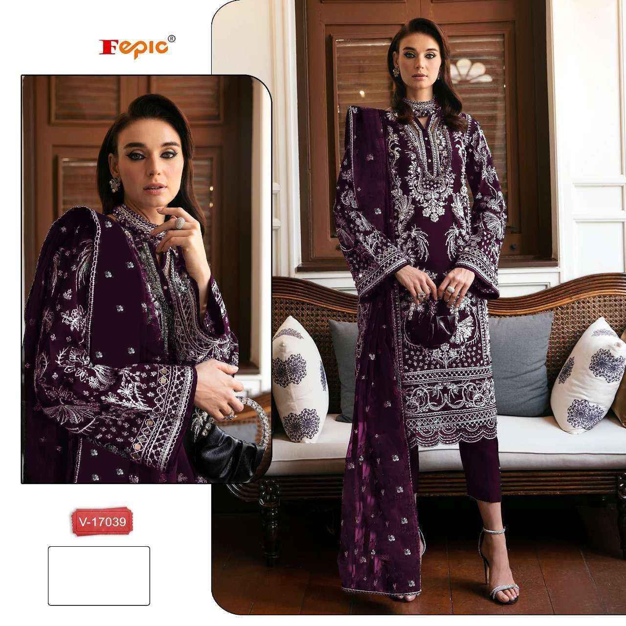 Fepic Rosemeen C 17039 Velvet Salwar Kameez Wholesale Price ( 3 Pcs Catalog )