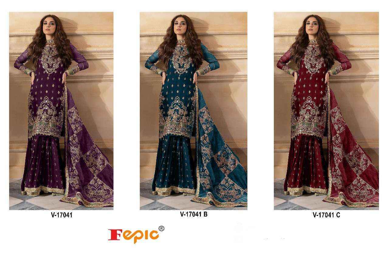 Fepic Rosemeen C 17041 Velvet Salwar Kameez Wholesale Price ( 3 Pcs Catalog )