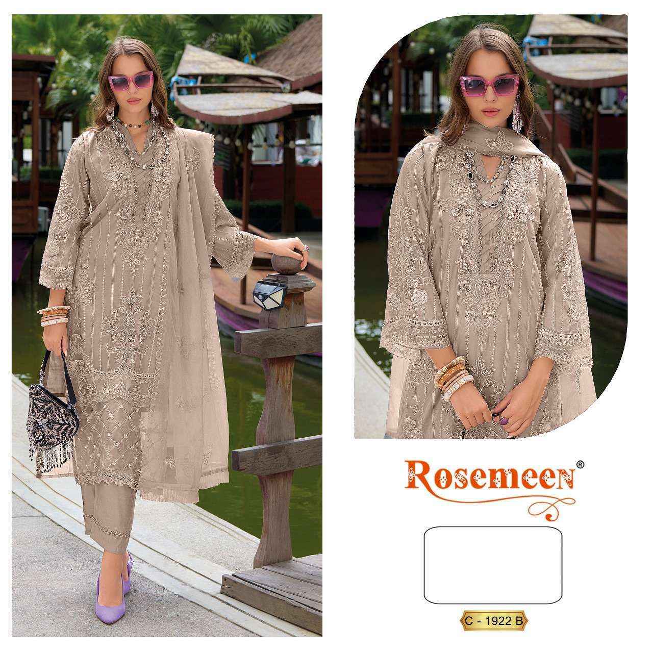 Fepic Rosemeen C 1922 Organza Salwar Kameez Wholesale Price ( 3 Pcs Catalog )