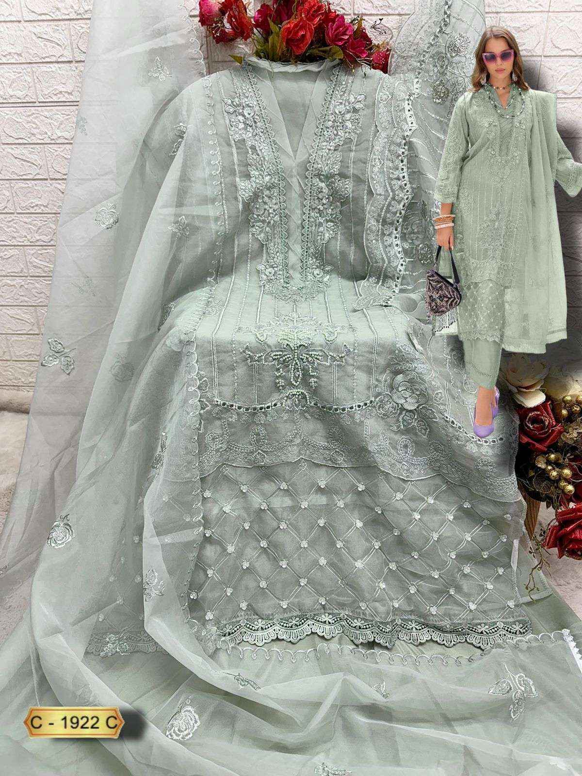 Fepic Rosemeen C 1922 Organza Salwar Kameez Wholesale Price ( 3 Pcs Catalog )
